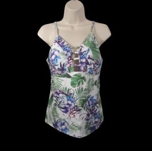Cyn & Luca Womens Tankini Swim Top Size Medium